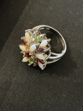 Ring mit opal granat - opal,,