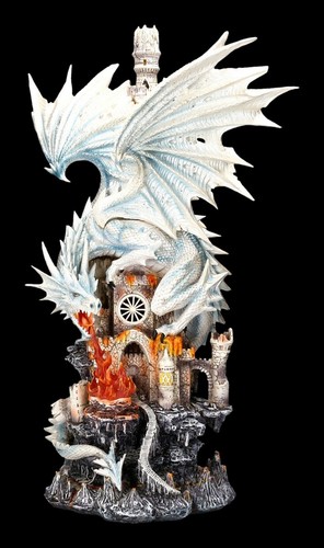 Weiße drachen figur groß - groß,
