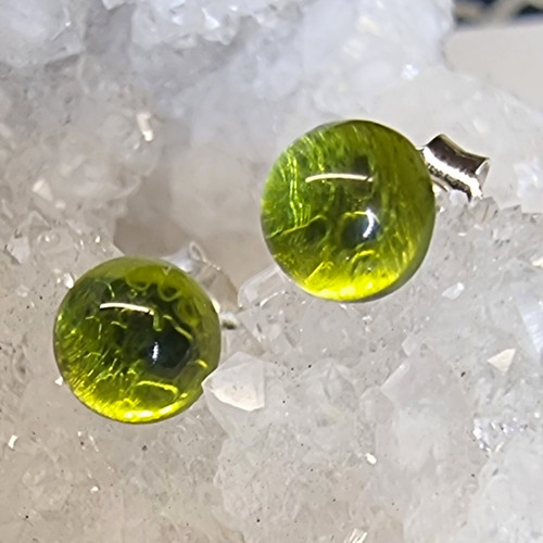 Peridot ohrstecker 925 silber - ohrstecker,