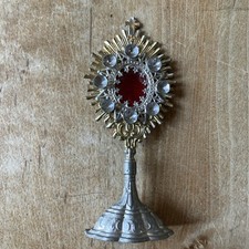 Reliquie Monstranz. Private Anbetung. Um 1900. Sehr Gut Erhalten. Selten