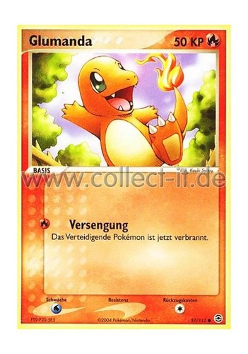Pokemon 112 glumanda - 57/112,