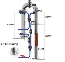 2" Destillierkolonne mit 2"