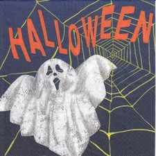 4 Lunch Papier Servietten Napkins (F4-13) Geist - Gespenst - Halloween