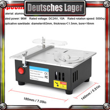 Mini Tischsäge 96W - 7-Stufen