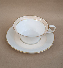 Porzellan Mokkatasse Espressotasse Set NYMPHENBURG Adonis apricot mit Goldrand