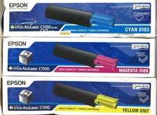 EPSON TONERKARETUSCHEN F. ACULASER C1100, SCHWARZ, YELLOW, MAGENTA, CYAN, REFILL
