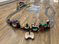 Lego 10254 Weihnachtszug + Motor  Fernbedienung 60050 Bahnhof + Schienen Weichen