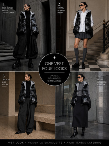 Oversize puffer weste schwarz - oversize,