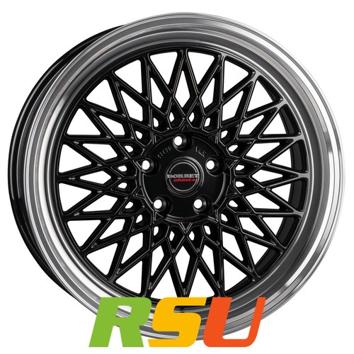 Borbet black rim polished - b,