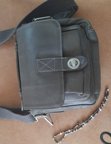 Tasche grau handtasche - grau, leder