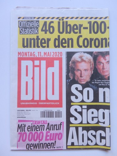 Bild zeitung 2020 auf - zeitung, 11.05.2020,