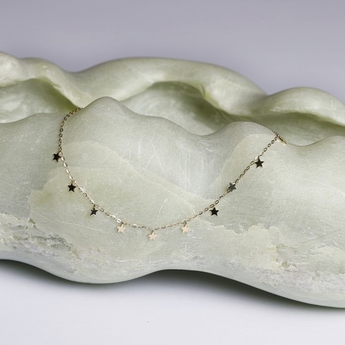 585 gelbgold stern fußkette - 585,