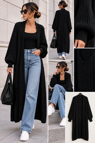 Italy strick jacke lang - strick,