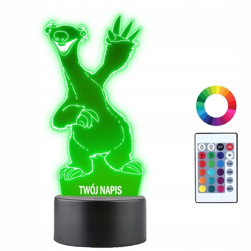 Led nachtlampe sid ice age - 3d,
