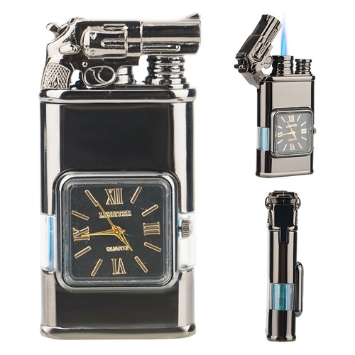 Gold blau feuerzeug mit - feuerzeug, uhr