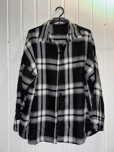 Karo bluse schwarz weiß - karo,