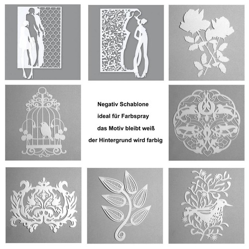 Negativ schablone ornamente - 1,