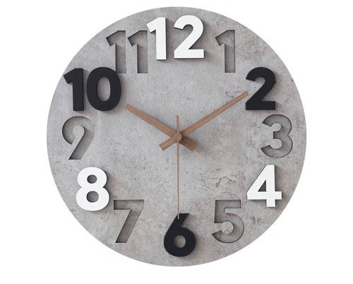 Modern holz küchenuhr - modern, 3d