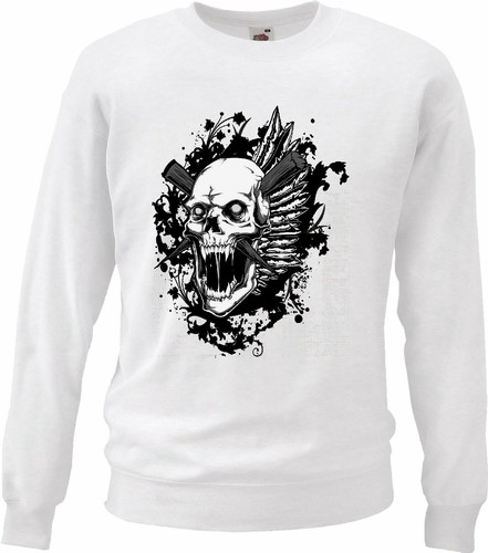 Sweatshirt vintage skull - sweatshirt,