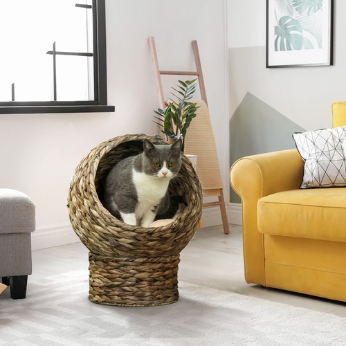 Pawhut rattan katzenkorb - rattan,