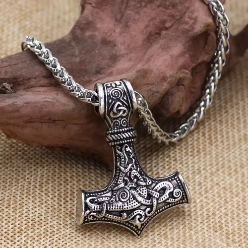 Thors hammer silber anhänger - silber,