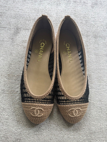 Chanel raffia ballerina 5 - chanel,