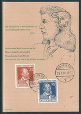 Goethe Sonderkarte DFD Frauenbund   - 1947