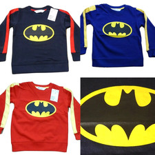 Jungen Pullover Batman Oberteil Pulli Langarm leicht Alter 2-3 bis 3-4 Jahre