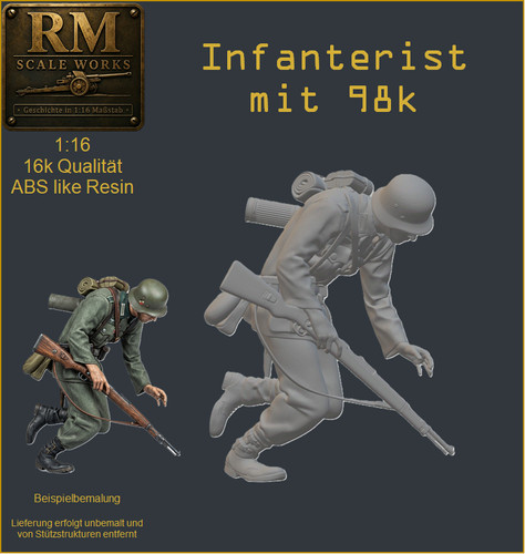 Ww2 wehrmacht figur - 1:16,