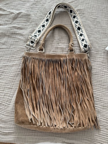 Wildledertasche fransen langer - wildledertasche,