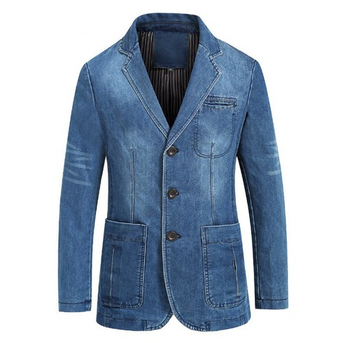 Herren denim einschnitt anzug - denim,