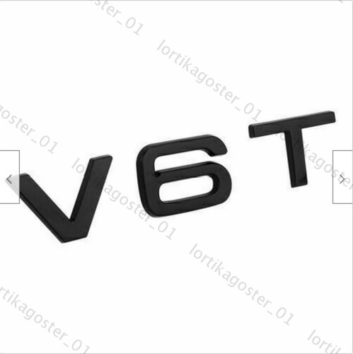 V6t emblem schwarz - 2x,
