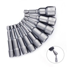 Stecknuss Bit Nuss Magnet Steckschlüssel 6-17mm 1/4"Akkuschrauber Bohrmaschine