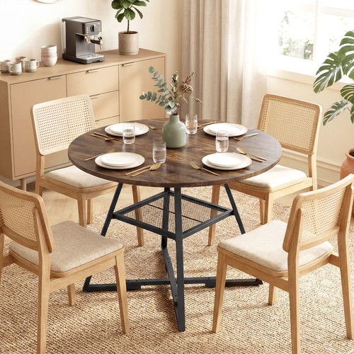 Homcom esstisch ø100 cm - esstisch,,