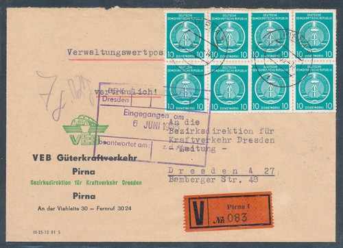 Ddr verwaltungswertpost mit - verwaltungswertpost,
