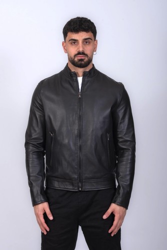 Herren lederjacke schwarz - herren,
