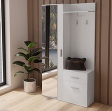 Garderobe-Set Grape Garderobe Schuhschrank Kleiderhänger Spiegel M24