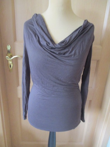 Shirt langarm braun wasserfall - braun,