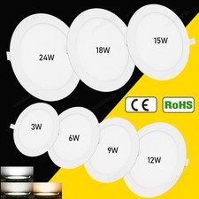 LED Panel Einbaustrahler Einbauleuchte Deckenleuchte Flach Rund Einbau Spot 230V