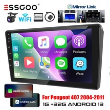 Autoradio Carplay Android 13 32G GPS Navigation Cam Für Peugeot 407 6D 2004-2011