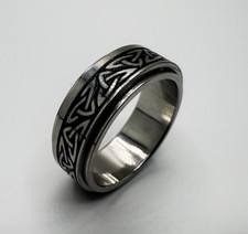 Wikinger Knotenring Edelstahl 18,9 mm – Herren & Damen Mittelalter Schmuck