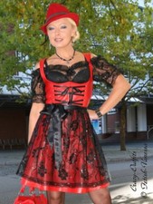 Lederdirndl Lederkleid Leder Dirndl Rot Maßanfertigung