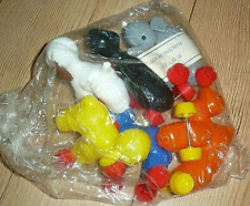 SONNI DDR Spielzeug Plastik Nachzieh Tiere auf Räder Hund Esel Elefant Kamel