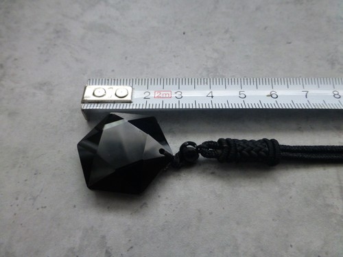 Schwarzer obsidian anhänger - obsidian,