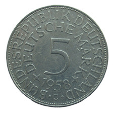 BRD Silber  5 DM Silberadler