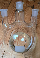 Dreihals-Rundkolben, Seitenhälse gerade, 4000 ml, Mitte NS 29/32, Seite: NS29/32