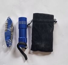 Taschenlampe Taschenmesser Lampe Blau/Rot/Grün 9 LED