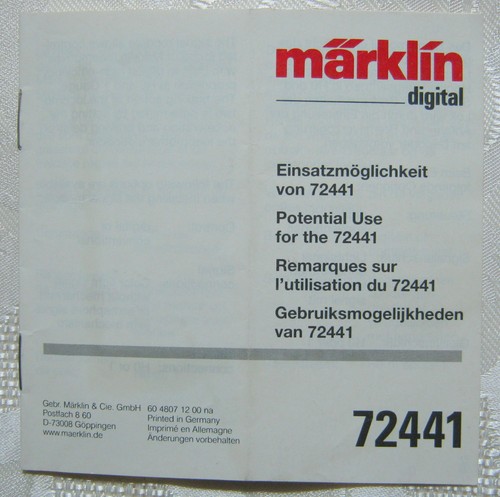 Märklin digital anleitung - mÄrklin,