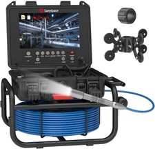 Sanyipace 9" Kanalinspektionskamera mit Meterzähler DVR Recorder 16GB-Karte