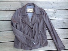 Oakwood Lederjacke Bikerjacke braun Gr. M 38